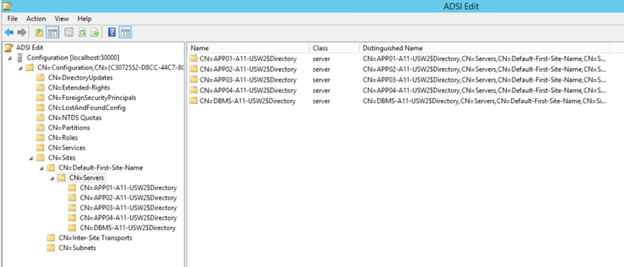 Servers list